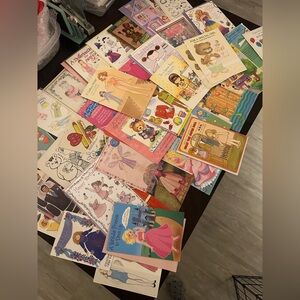 Vintage paper doll punch out greeting cards- HUGE LOT!!! #2
